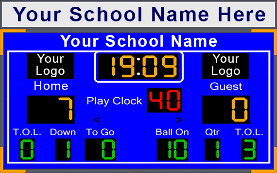 Football Scoreboard with Optional Header