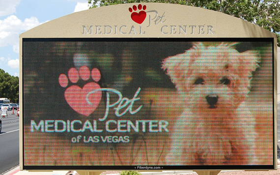 10mm pitch, 1x2 Cabinet LED Sign for Pet Medical Center